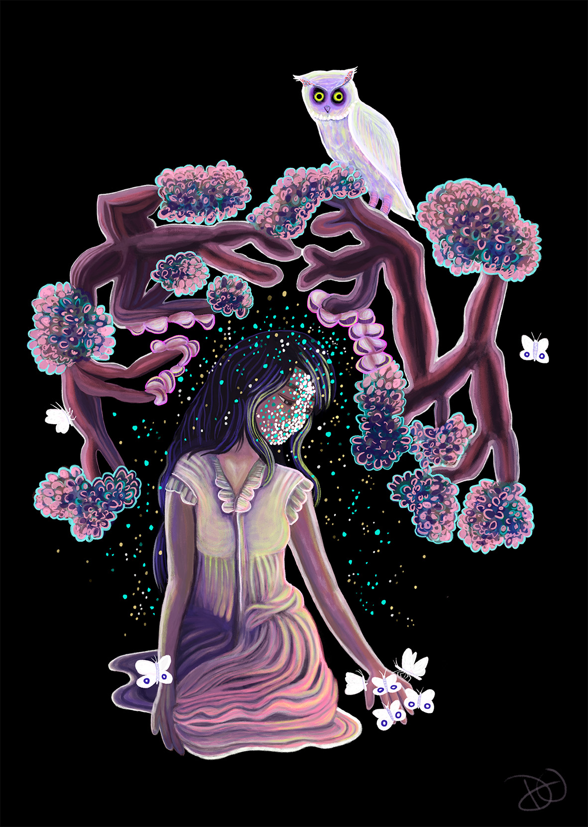 night garden drawing